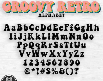 Installable Groovy Retro font TTF Vintage letters SVG Retro Font Svg Groovy Alphabet Png Groovy Font Groovy Font Groovy Font Svg Png DXF