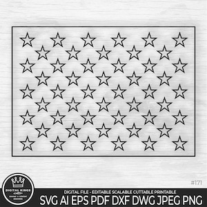 50 sterren Amerikaanse vlag SVG overzicht stencilbestand Amerikaanse vlag sterren gesneden bestand Amerikaanse vlag png Amerikaanse vlag svg Amerikaanse sterren svg 50 sterren vector dxf