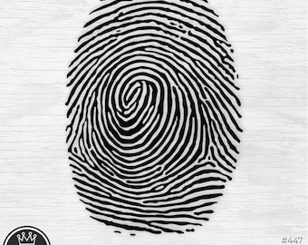 FINGERPRINT Stamp Svg files, Fingerprint stamp Png, Finger print clip art, Fingerprint Draw Fingerprint Silhouette Thumb Print cut file Logo