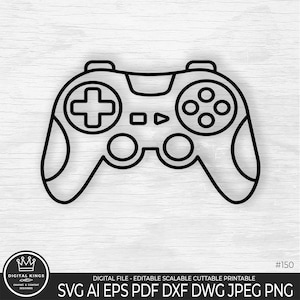 Joypad Umriss SVG, Game Controller PNG, Joypad Png, Game Controller Clipart, Schneidedatei, Dxf, Game Controller Retro Gamepad