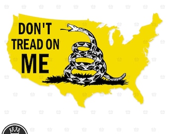 DON'T Tread On Me US Map Svg, Don't Tread On Me Png Gadsden Snake American Flag DTOM cut file Don't Tread On Me snake Cricut Rattlesnake dxf