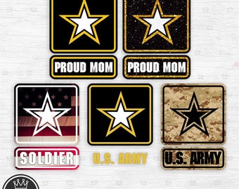 DIY ARMY Monogram Template for CANVA Personalized your Army Logo from keyboard Veteran Soldier Dad Hero Shero Patriotic Veteran Memorial