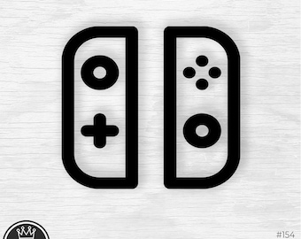 Nintendo Switchのロゴと文字入りビニールステッカー - 複数のカラーを