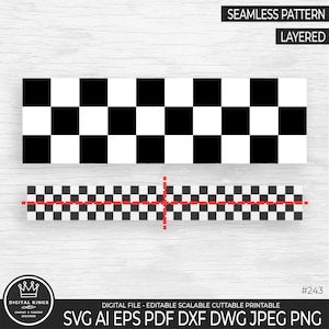 3-zeilige Seamless Racing Stripes SVG KARIERT SVG, schwarz weiß png Kariert Rennsport Clipart Rennlinie Png Rennen Cricut