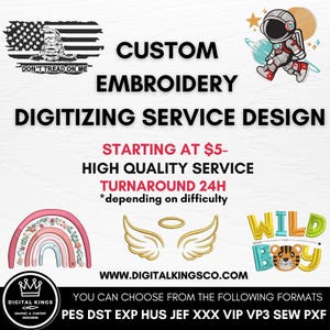 Digitalización de bordados personalizados, digitalización de logotipos de bordados, digitalización personalizada, digitalización de bordados, servicio de digitalización de bordados, archivo PES DTS de logotipos