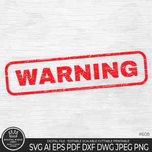 Warning distressed sign svg, Warning sign png, Warning distressed Clipart, Warning dxf, Warning distressed svg, Danger sign Warning dxf file