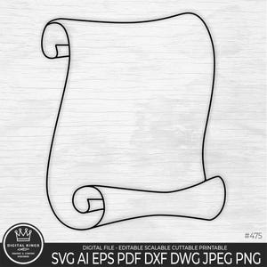 CARTA PER ROTOLI svg, file di carta vintage, foglio di carta srotolato Clipart, foglio di carta per rotoli Png, Clipart di papiro File vettoriale di foglio di carta legale