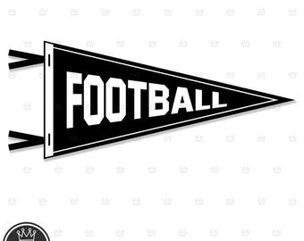 FOOTBALL Pennant SVG Digital file Football flag clipart Football banner Cut File Football fan Sports Vintage Triangle high school college