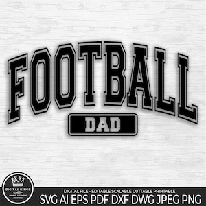 VOETBAL DAD SVG voetbal vader clipart voetbal vader gesneden bestanden voetbal papa Png American Football fan voetbal vader tshirt voetbal vader cadeau