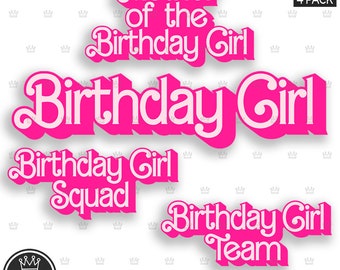 RETRO Birthday Girl Svg layered Bundle File Birthday Girl Png Princess Birthday Mother of the Birthday Girl Birthday Girl Squad T-shirt file