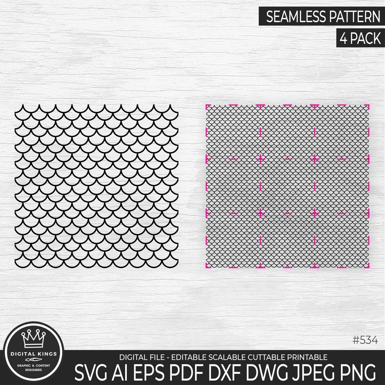 4 MERMAID SEAMLESS Pattern Svg Bundle Mermaid Tail Pattern Cut Files ...