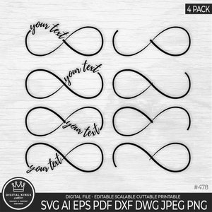 無限 SVG、無限サインパック SVG 無限モノグラム 無限カットファイル 無限クリップアート 永遠の愛 無限 SVG 無限シンボル