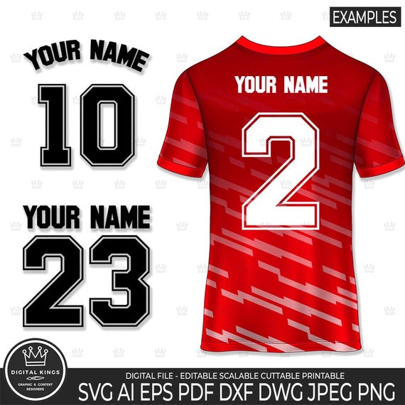 SPORT Numbers Svg, Jersey Numbers and Letters Svg, Varsity numbers, Jersey Template College Font DIY Customize your Jersey Video Tutorial