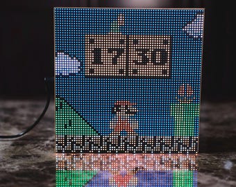 Super Mario clock (15 clockfaces included + 3D printed stand)