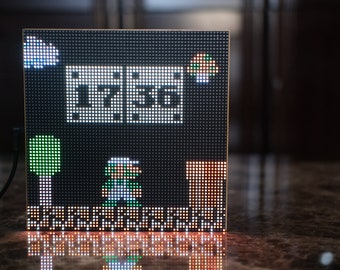 Luigi Clock (15 clockfaces included + a 3D print stand)