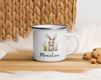 Baby gift, children, cup personalized, enamel cup personalized, children's cup, cup children, kindergarten