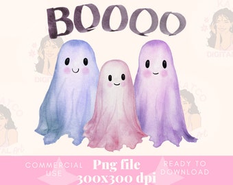 Ghost Png, Halloween Png,Trendy Halloween Design,Fall Png,Digital Download,Sublimation Design,Cute Ghost Design, Boo Png, Spooky Season Png