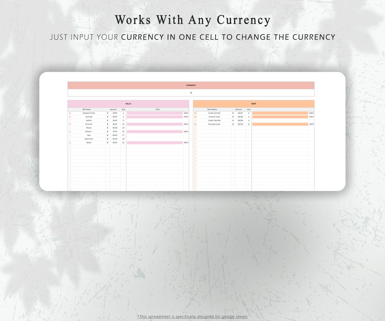 Bill Tracker Spreadsheet, Google Sheets Bill Calendar, Monthly Bill Planner, Bill Payment Dashboard, Personal Finance, Financial Planner image 5