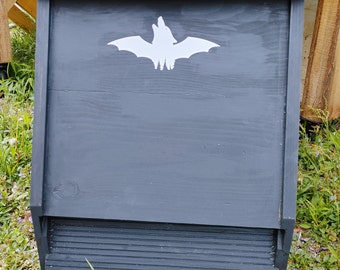 Handmade Wooden Bat House, Rustic Garden Shelter, Eco Wildlife Gift- "Abby Version"