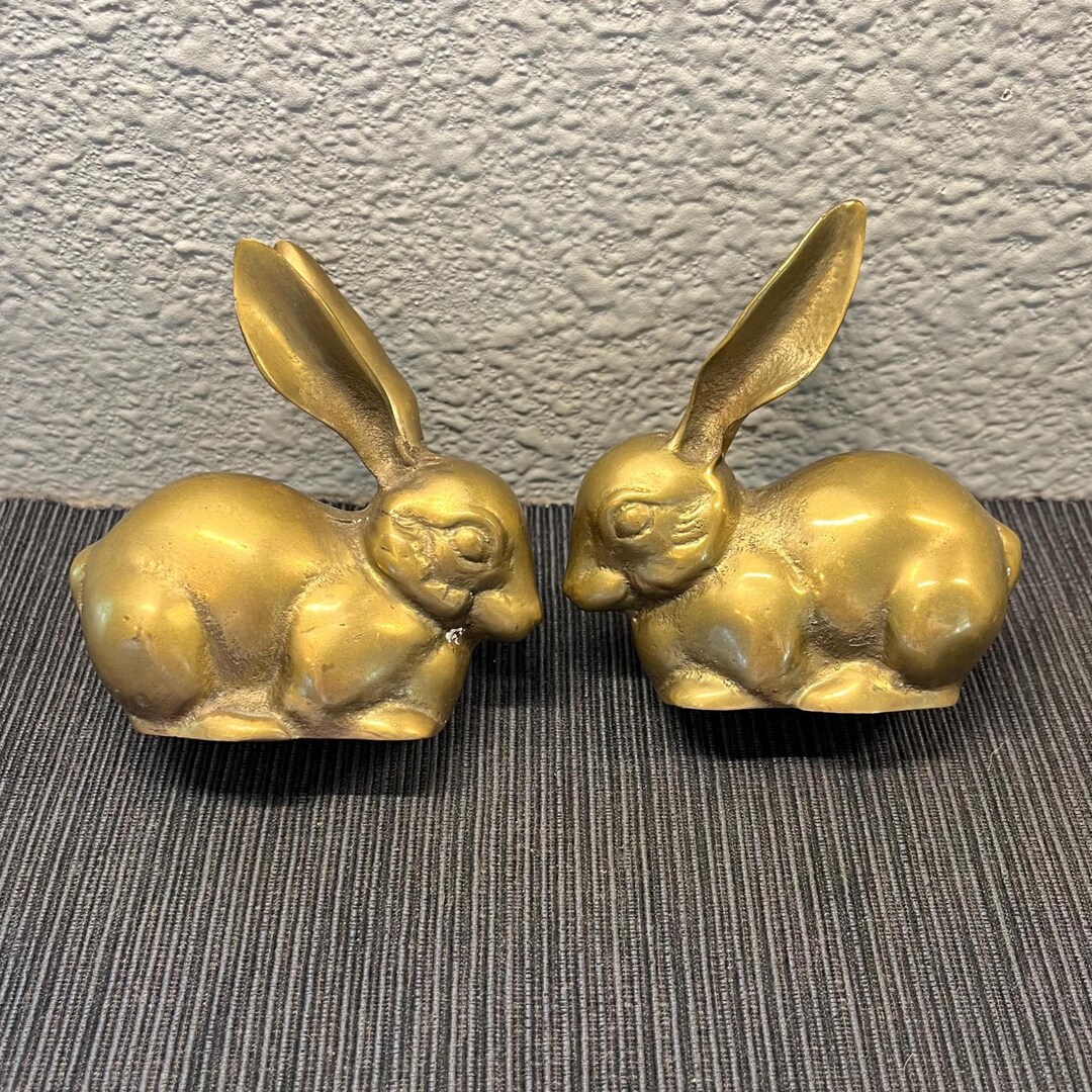 Solid Brass Bunny, Mid Century - Etsy