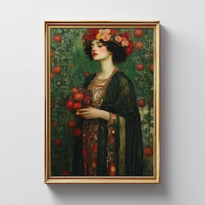 Demeter Griekse godin van landbouw en vruchtbaarheid Art Print, oude Griekse mythologie muur decor, goddelijke vrouwelijke Demeter poster