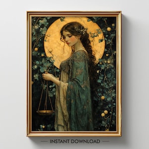 Goddess Themis Poster PRINTABLE, Greek Justice & Law Goddess DIGITAL DOWNLOAD,  Divine Feminine Wall Decor,  Greek Mythology Print