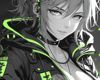 Anime Cyberpunk Inspired Large Desk Mat Mousepad, Anime Mousepad, Anime Cyberpunk, Gaming Mousepad, Anime Waifu Mat, Custom Mousepad