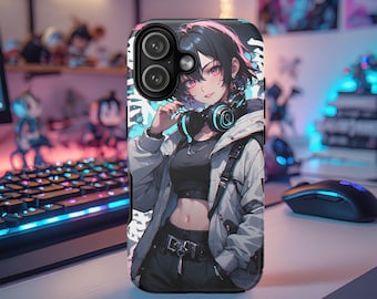 Cyberpunk Phone Case, Anime Phone Case, Anime Cyberpunk, Gaming Phone Case, Protective Phone Case, iPhone 17 16 15 14 13 12 11, Anime Girl
