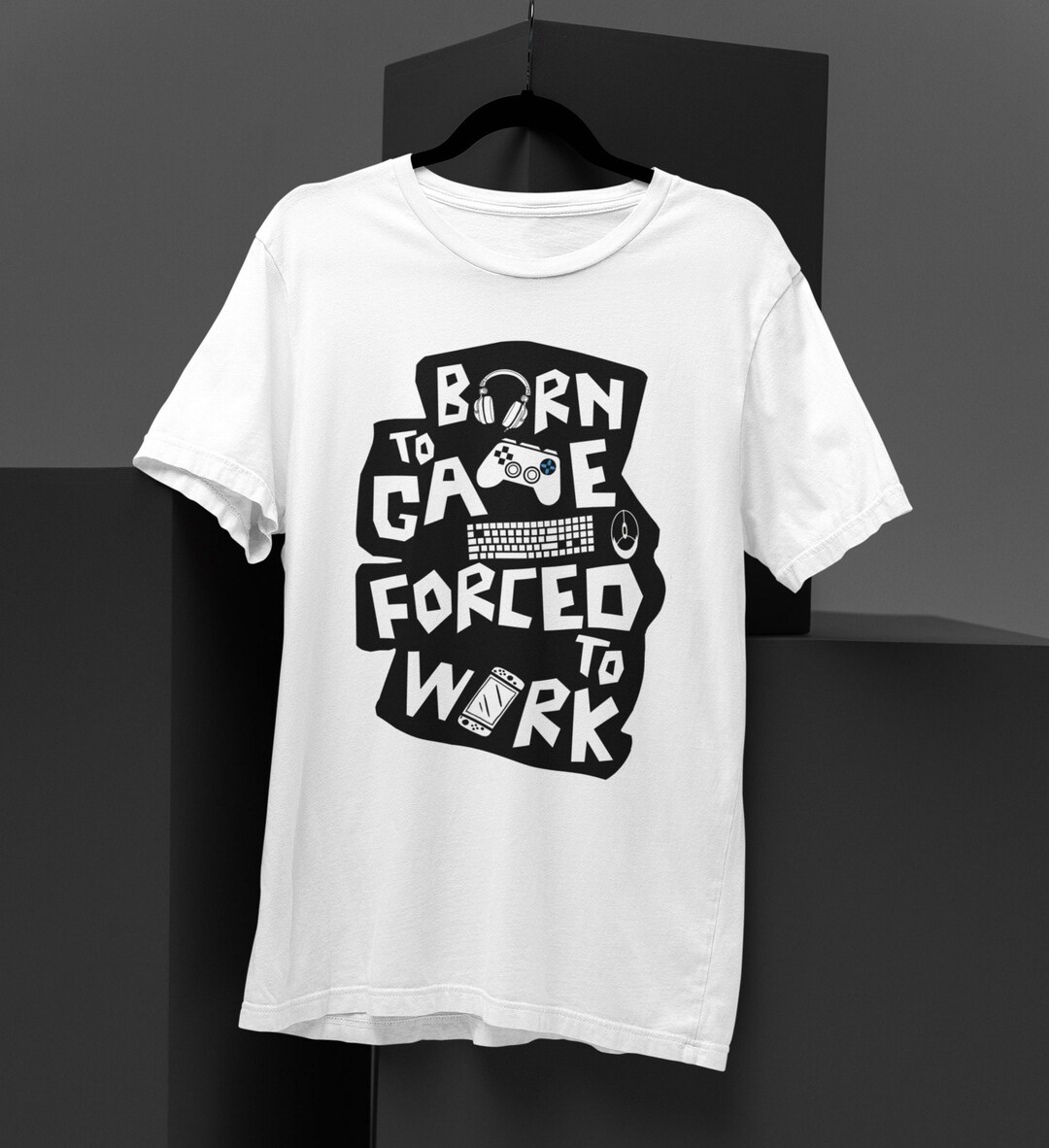 Born To Create Forced To Post Unisex Lighter Shade Round Neck T-shirt