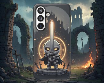 RPG Phone Case, Dark Souls, Elden Ring, Chibi Art Style, Souls Like Phone Case, Dark Fantasy, Gaming Phone Case, Samsung 22 23 24 25 26