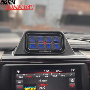 Ram 1500 2500 3500 Auxbeam Switch Panel Mount | 2013–2018 Dash Insert for 6 & 8 Gang |Custom-fit Bolt-In Fit for 4th Gen Ram|Off-Road Truck