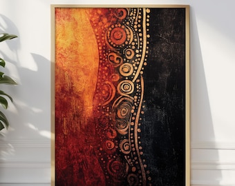 Aborigine-Kunstdruck: Australische Ureinwohner