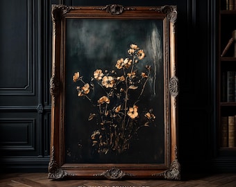 Dark Botanical Gothic Print: Victorian Macabre Wall Art