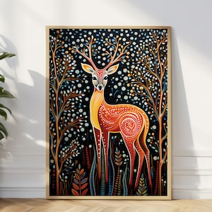 Aboriginal hertenkunstdruk: culturele posterset