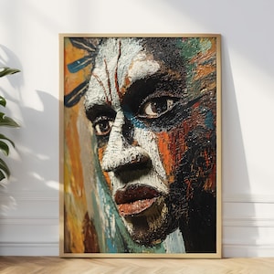 Aboriginal portretkunstdruk: culturele muurdecoratie