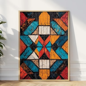 Stampe rustiche del sud-ovest, poster retrò con arte del sud-ovest, decorazione murale nativa, decorazione da parete per baita all'aperto, regalo per papà cacciatore