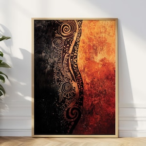 Aborigine-Wand-Kunstdruck, Kulturelle Wand-Kunst-Dekore, indigenes Poster, Australischer Reise-Kunstdruck, digitale kulturelle Wandkunst