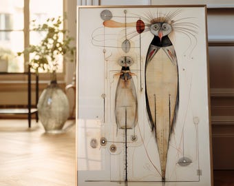 Kandinsky Birds Art Print: Abstract Surrealism Wall Decor