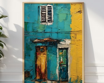 Caribbean Street Art Print: Tropical Floral Wall Decor