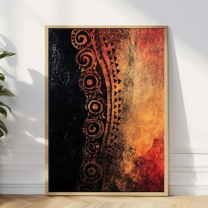 Australische Aborigines-Wand-Kunstdruck, kulturelles Wandkunst-Dekor, indigenes Poster, australischer Reise-Kunstdruck, kulturelle Wandkunst, Stammeskunst