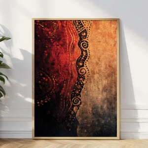 Australische Aborigines-Wand-Kunstdruck, kulturelles Wandkunst-Dekor, indigenes Poster, australischer Reise-Kunstdruck, kulturelle Wandkunst, Stammeskunst