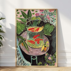 impression d'art mural Matisse vintage, carte d'anniversaire Matisse, affiche de poisson doré Matisse, cadeau d'un ami, cadeau vintage pour amateur d'art, affiche de poisson d'or