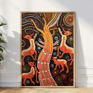 Aborigine-Drucke, kulturelle Wandkunst, indigenes Poster-Set, Aborigines-Dekor, Australien-Reise-Kunstdruck, kulturelle Wandkunst, A2/A3/A4