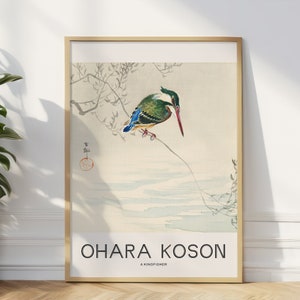 Poster vintage di uccelli di Ohara Koson, arte murale vintage di uccelli giapponesi, regalo per amici, poster vintage minimalista, poster vintage della natura, arte murale