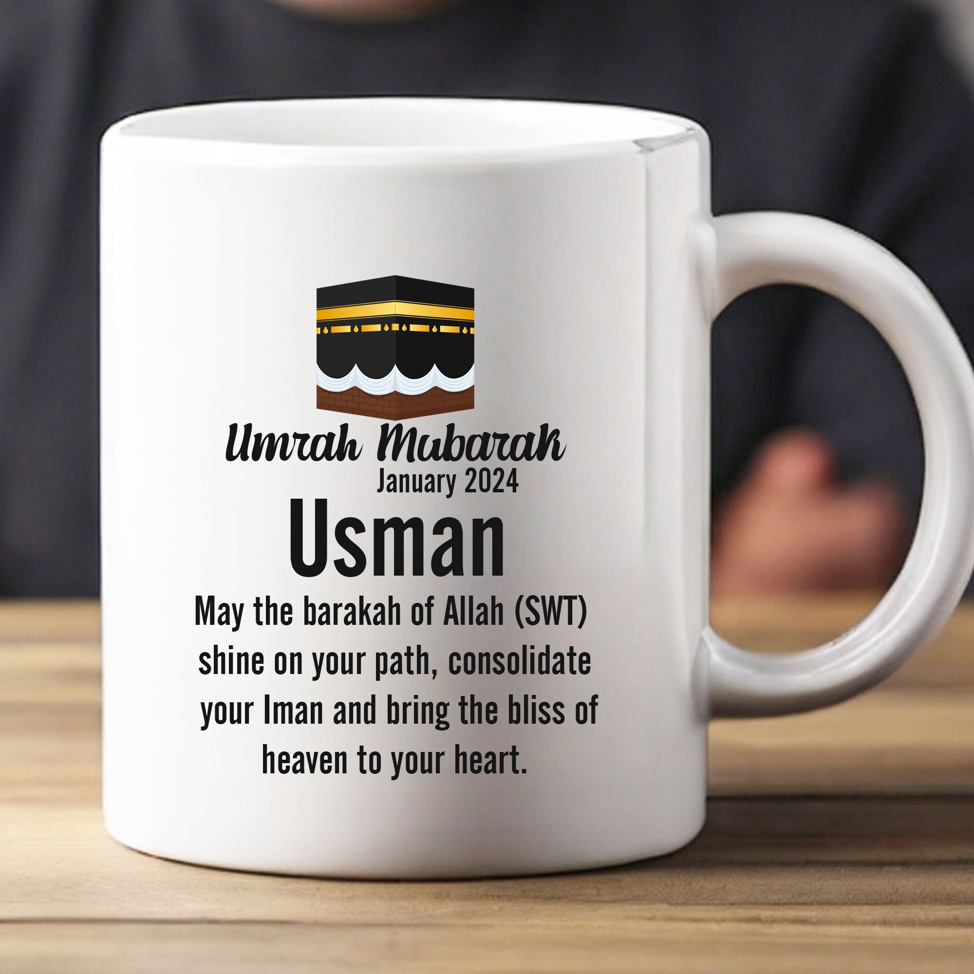 Personalised Umrah Mubarak Mug, Umrah Gifts, Hajj Gifts, Gift Set, Islamic Gifts, Hajj Mubarak