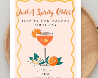 Aperol Spritz Birthday Invitation