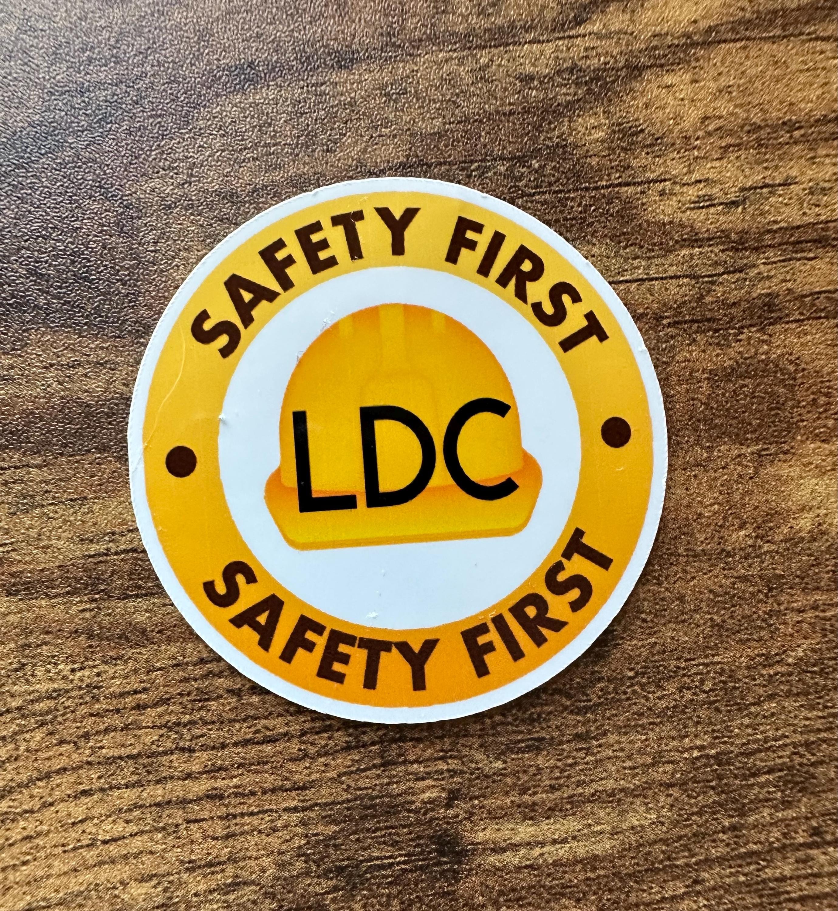 Ldc Sticker Design LDC Safety First Glossy Vinyl Sticker - Etsy