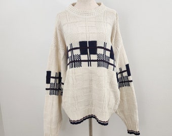 Vintage Woolrich Preppy Grunge Oversized Cozy Boyfriend Sweater