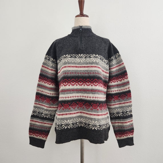 Classic Woolrich 90s Nordic Fairisle Lambswool qu… - image 1