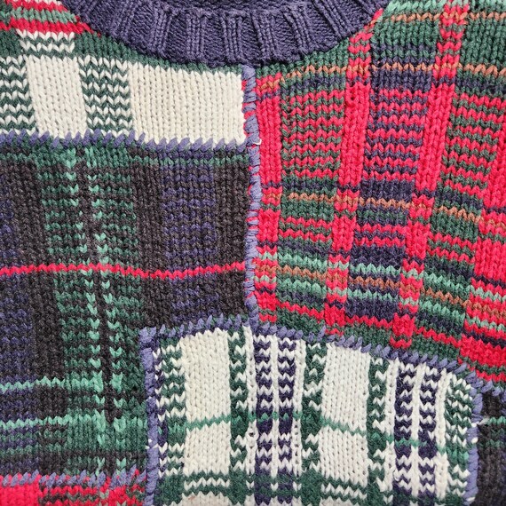 Vintage 1990's Plaid Patchwork Patterned Raime Co… - image 2